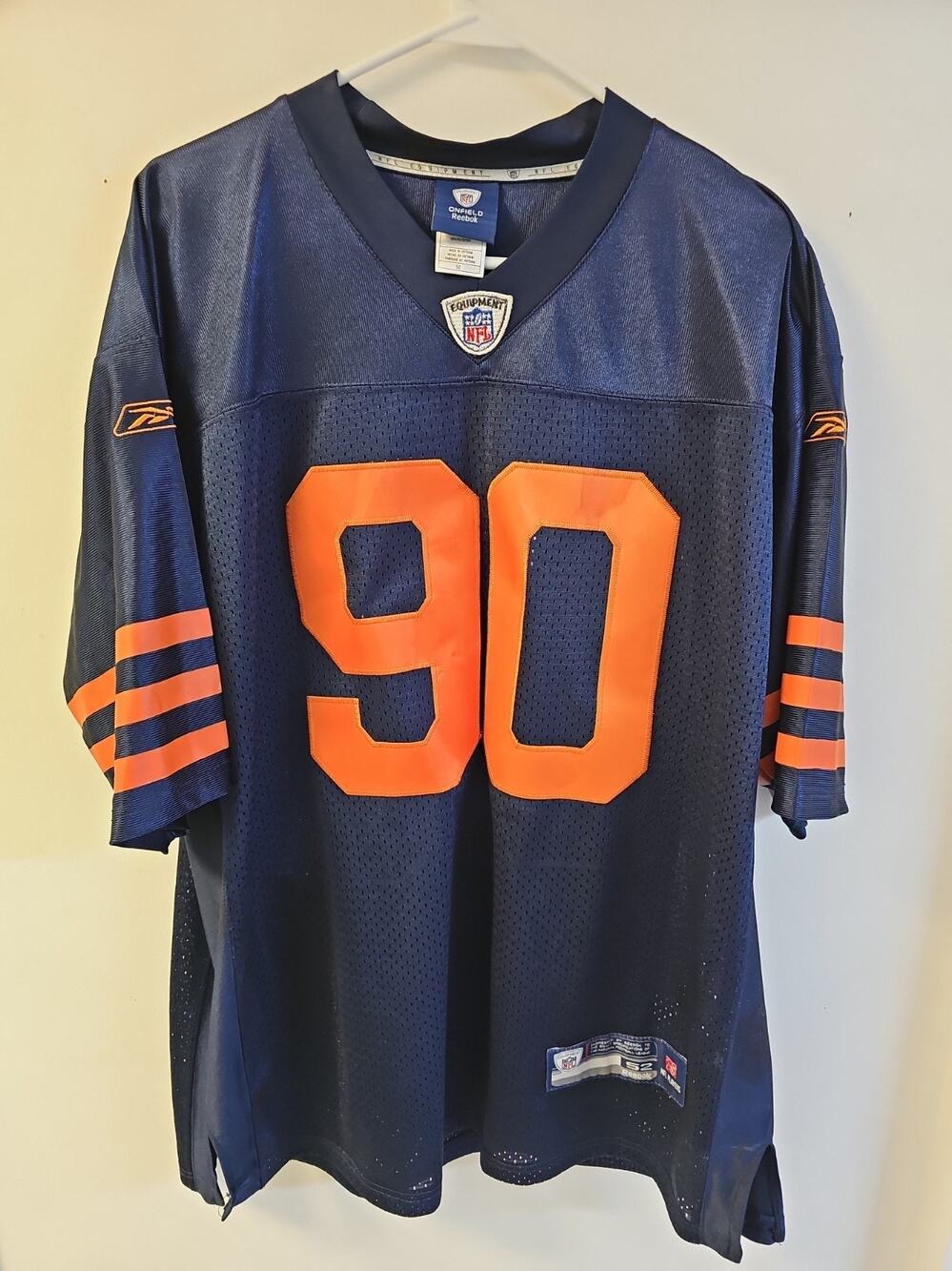 Vintage Reebok Chicago Bears Julius Peppers Sewn NFL Jersey Men's Size 52